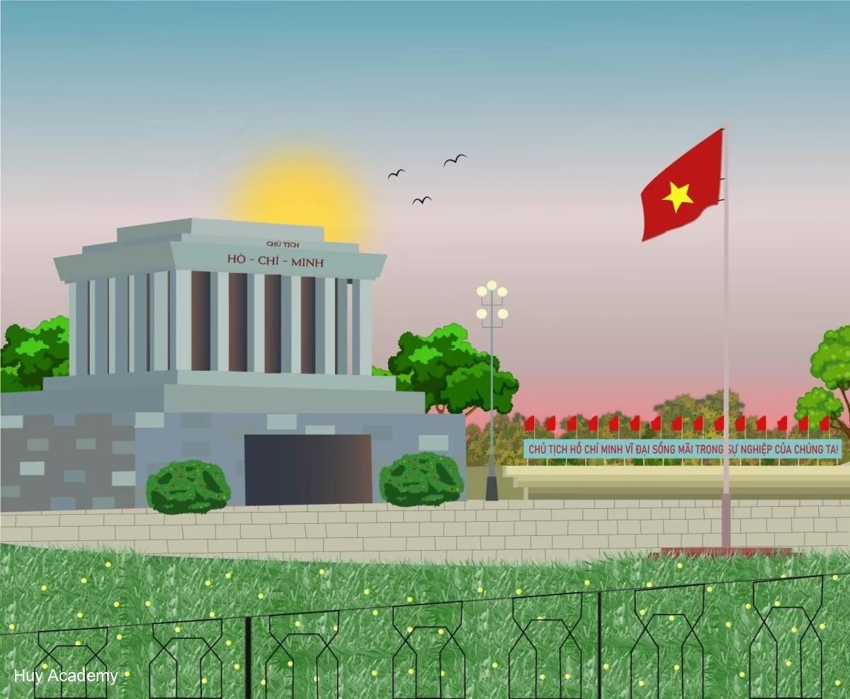 Bài vẽ phong cảnh tại Huy Academy